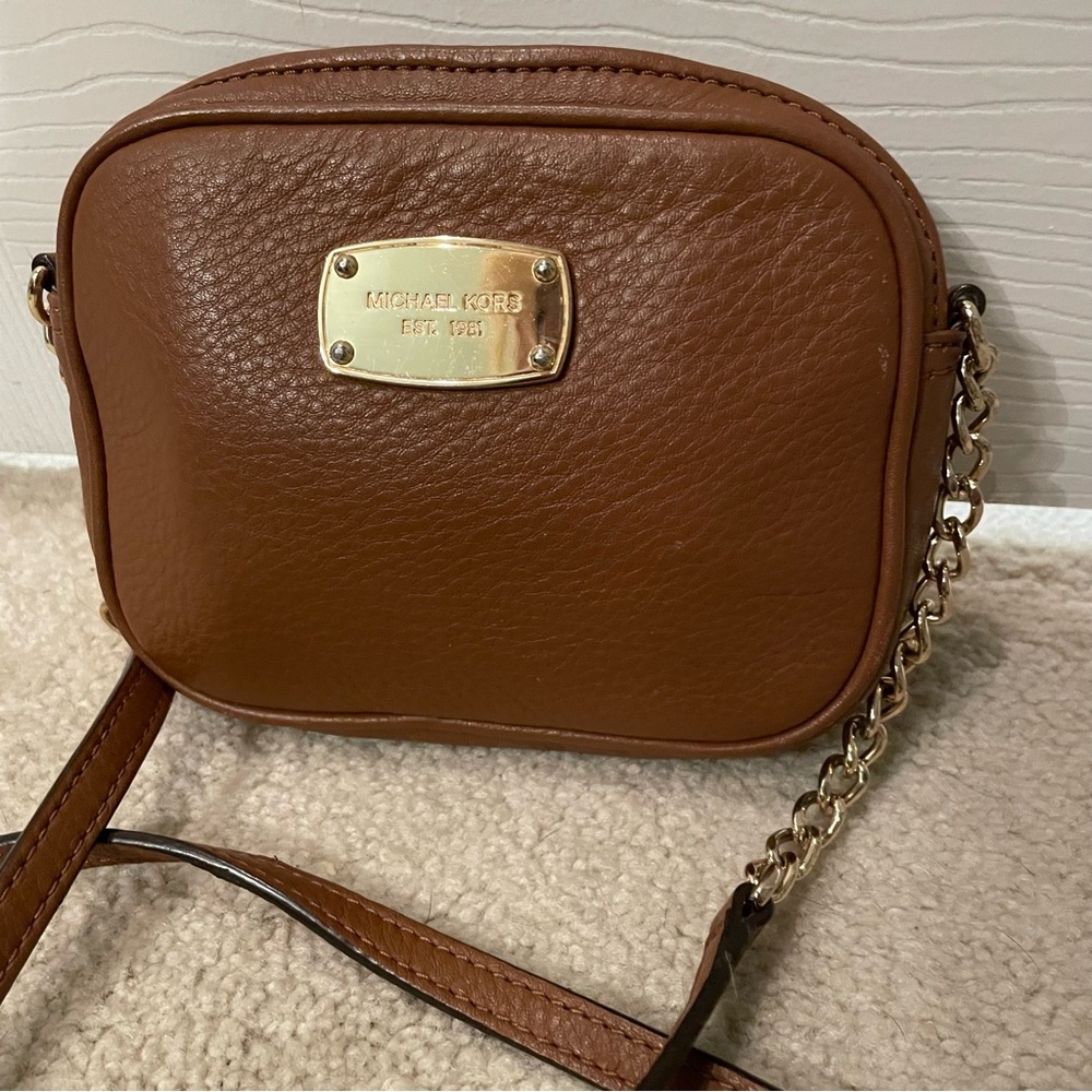 Michael Kors brown pebble leather small Handbag/crossover bag